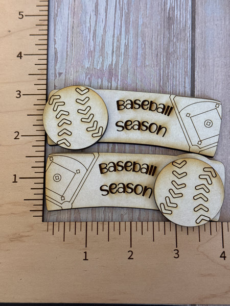 Baseball 2 layer Claw Clip