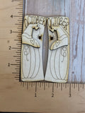 October Pumpkin Claw Clip and earring