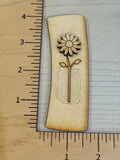 Flower In Vase layered Wood Blank and Hair claw Clip