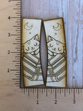 Cat with books Claw Clip and earrings
