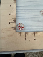 Red and Silver Spangle Acrylic