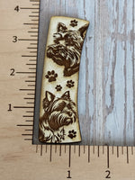 Terrier Claw Clip and Earring