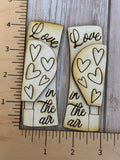 Love is in the air hot air balloon 2 layer Claw Clip and earring