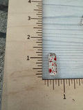 Red and Silver Spangle Acrylic