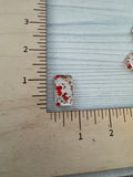 Red and Silver Spangle Acrylic