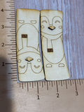 Penguin Claw Clip and earring