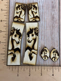 Horse Claw Clips and earrings