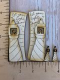 Let Your Light Shine 2 layer Claw Clip and earring
