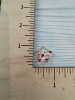 Red and Silver Spangle Acrylic