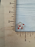Red and Silver Spangle Acrylic