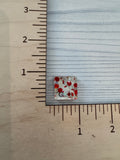 Red and Silver Spangle Acrylic