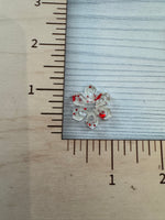 Red and Silver Spangle Acrylic