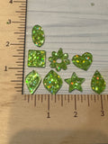 Lime Green Holographic Hex Glitter Acrylic