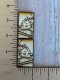 Dragon on books Claw Clip and earrings