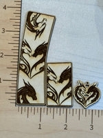 Dragons in Love Claw Clip and earring