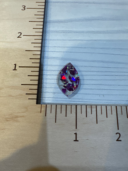 Purple Heart and tinsel Acrylic