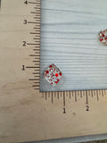 Red and Silver Spangle Acrylic
