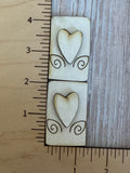 Hearts and Leaves 2 layer Claw Clips