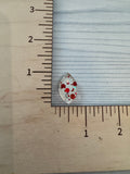 Red and Silver Spangle Acrylic