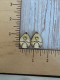 Polar Bear 2 layer Claw Clip and earring
