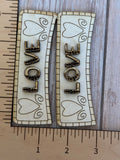 Hearts and Leaves 2 layer Claw Clips