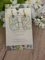Silver razzle Dazzle Glitter Acrylic