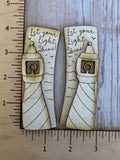 Let Your Light Shine 2 layer Claw Clip and earring
