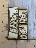 Dragon on books Claw Clip and earrings