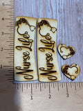 Nurse Life Claw Clip and earring