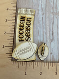 Football Claw Clip and earring