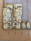 Love is in the air hot air balloon 2 layer Claw Clip and earring