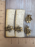 Dance 2 layer claw clip and earring