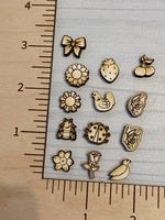 Stud - Bow, Sun, Flower, Strawberry, Cherry, Butterfly, Bee, Ladybug, Daffodil, Rose, Bird