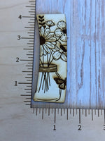 Mason Jar with Flowers Claw Clip and Earring