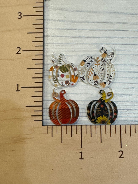 Curly Pumpkin Dangle Blank