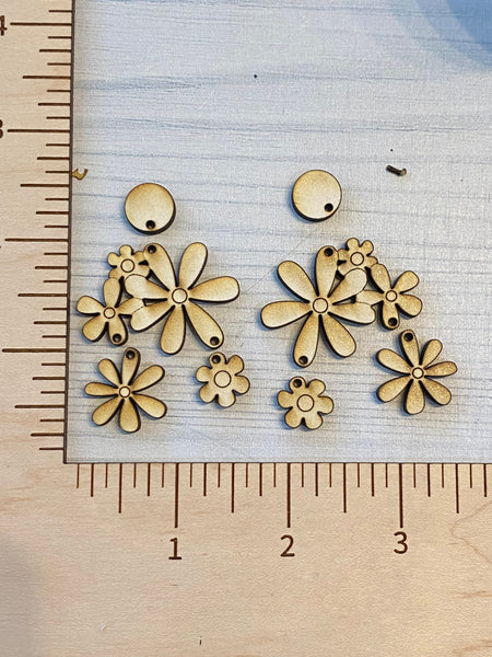 Retro Flower Wood Blank