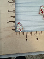 Red and Silver Spangle Acrylic
