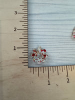 Red and Silver Spangle Acrylic
