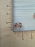 Red and Silver Spangle Acrylic