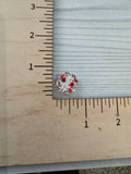 Red and Silver Spangle Acrylic
