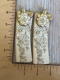 Flower dreamer 2 layer Claw Clip and earring