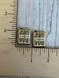 Floral Book Earrings