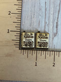 Floral Book Earrings