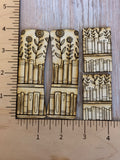 Floral Library Books Claw Clips