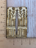 Floral Library Books Claw Clips