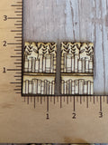 Floral Library Books Claw Clips