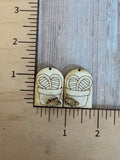 Bunny pot claw clip and earring