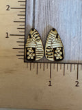 Iced Coffee 2 layer Claw Clip and earring