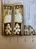 Iced Coffee 2 layer Claw Clip and earring