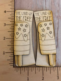 Land of the Free Claw Clip and earrings